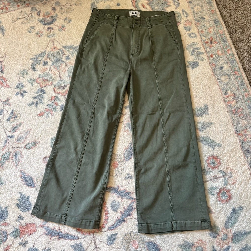 PAIGE Women's Olive Green Chinos